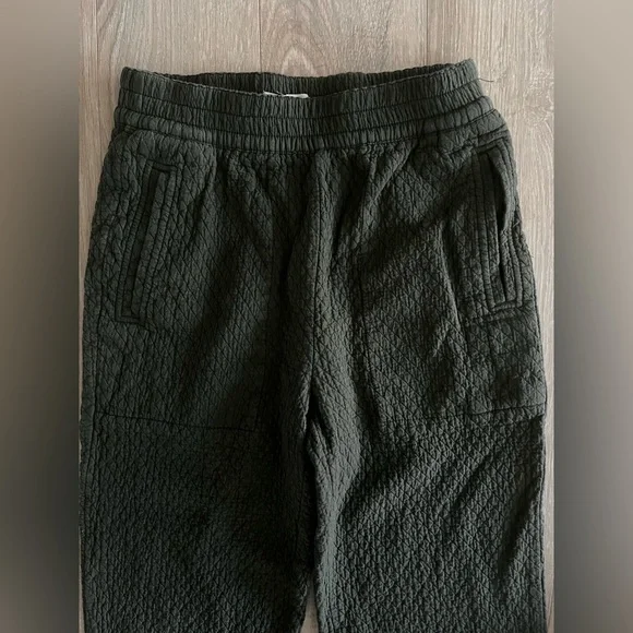 Madewell Women’s Pull-On High-Rise Tapered Pants Diamond Jacquard Dark Forest XS - Picture 4 of 9